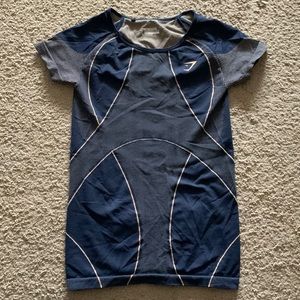 Form Fitting Navy Blue “Be a Visionary” GymShark Top